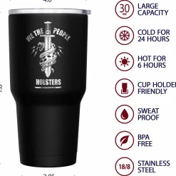 We The People Holsters We The People Snake Logo + American Flag Stainless Steel Tumbler New