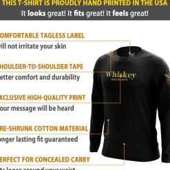 We The People Holsters Whiskey Makes Me Happy Long Sleeve Shirt Black Discount