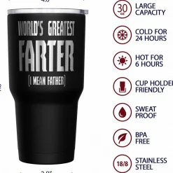 We The People Holsters World's Greatest Farter Stainless Steel Tumbler Discount